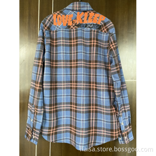 Oversize Newly 100% Cotton Men's Plaid Shirt